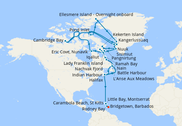 Cruise Itinerary Map
