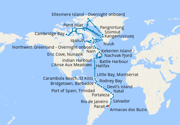 Cruise Itinerary Map