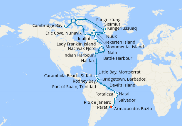 Cruise Itinerary Map