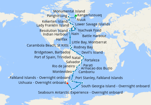 Cruise Itinerary Map