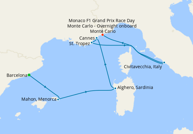 Cruise Itinerary Map