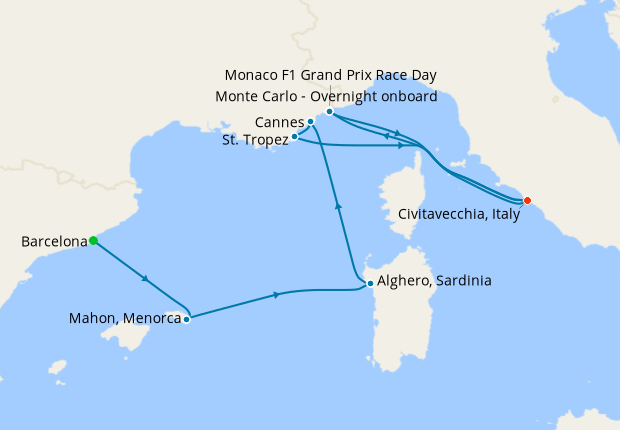 Cruise Itinerary Map