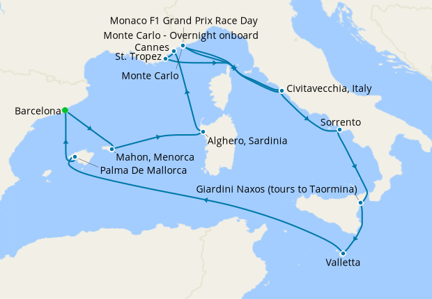 Cruise Itinerary Map