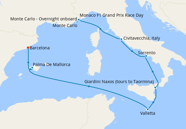 Cruise Itinerary Map