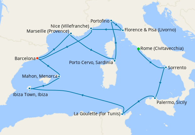 Cruise Itinerary Map