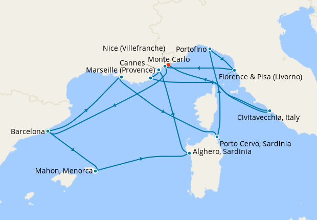 Cruise Itinerary Map