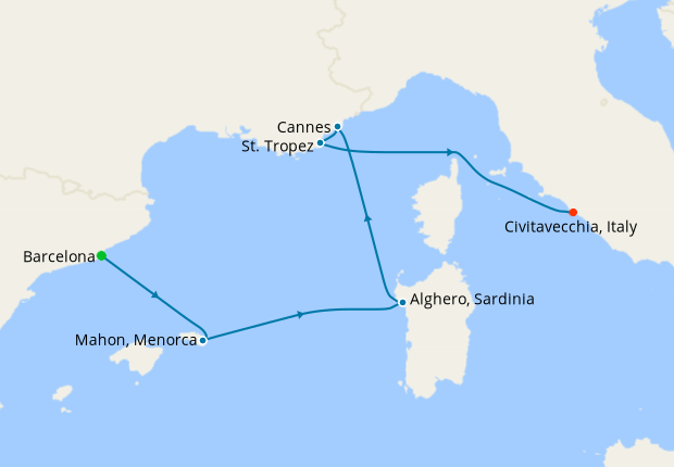 Cruise Itinerary Map