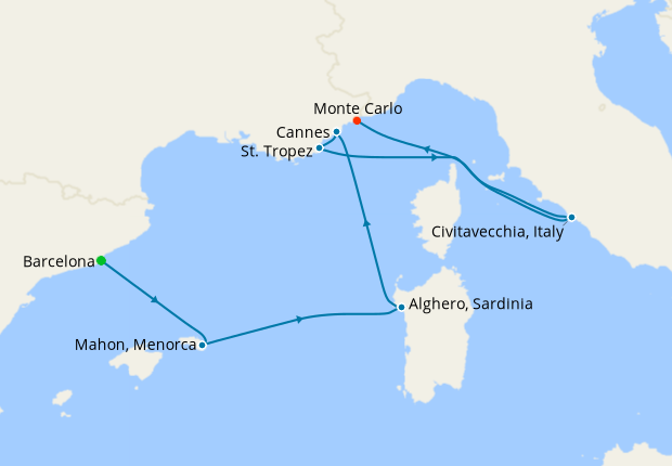 Cruise Itinerary Map