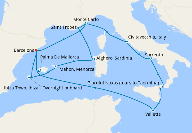 Cruise Itinerary Map