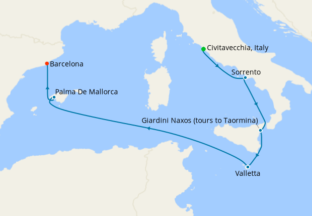 Cruise Itinerary Map