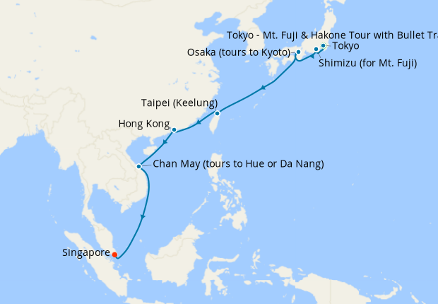 Cruise Itinerary Map
