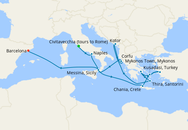 Cruise Itinerary Map