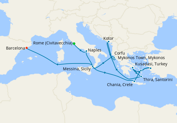 Cruise Itinerary Map