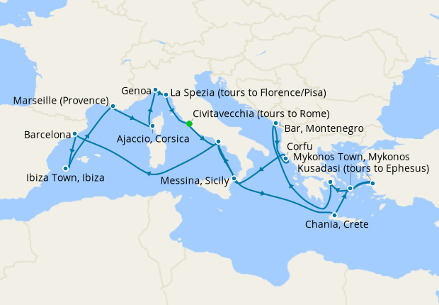 Cruise Itinerary Map