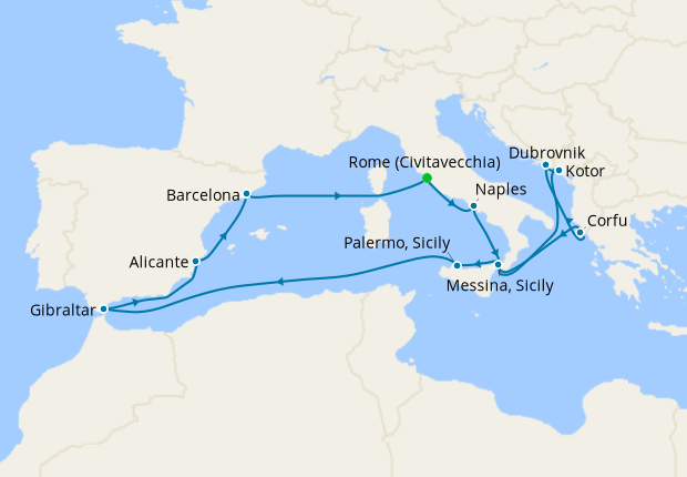 Cruise Itinerary Map