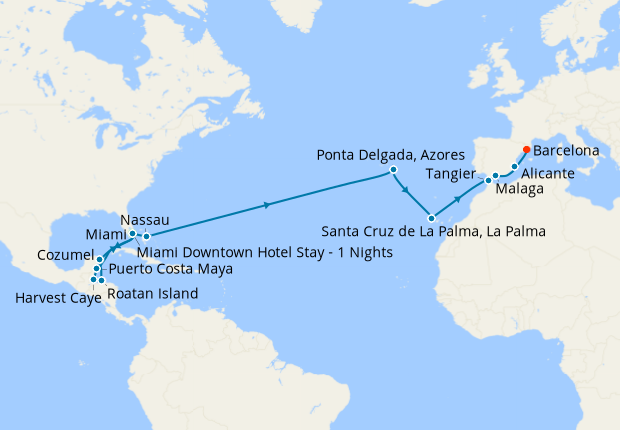 Cruise Itinerary Map