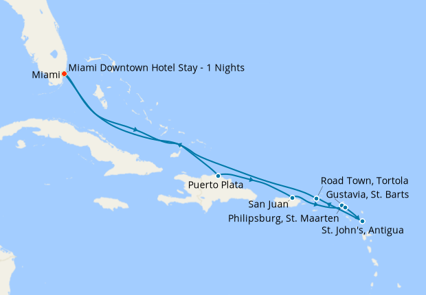 Cruise Itinerary Map