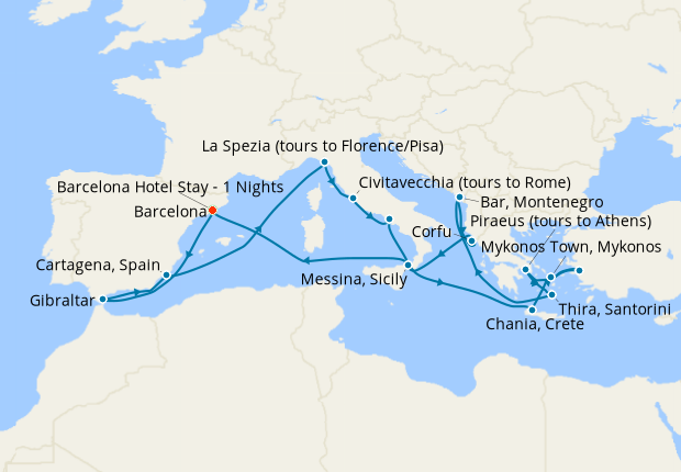 Cruise Itinerary Map