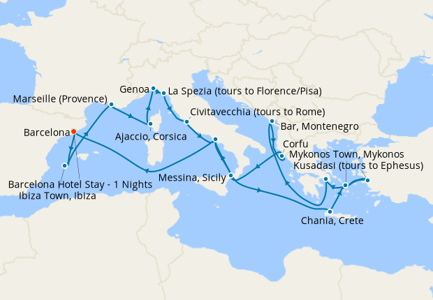 Cruise Itinerary Map