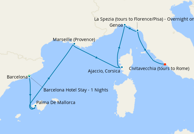 Cruise Itinerary Map