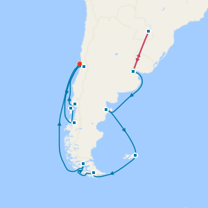 Iguazu Falls & Southern Fjords & Glaciers from Buenos Aires to Chile