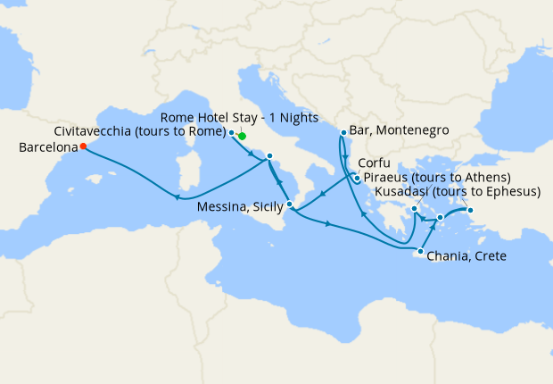 Cruise Itinerary Map
