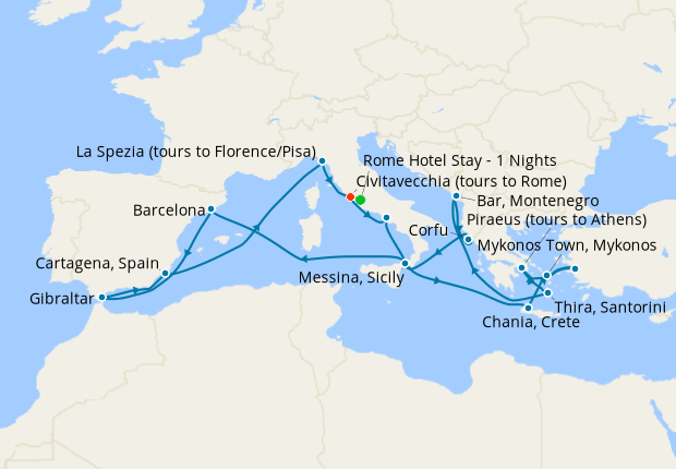 Cruise Itinerary Map