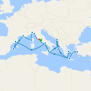The Best of the Mediterranean from Rome with 1nt Stay