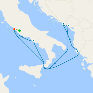 Mediterranean & Adriatic from Rome with 1nt Stay