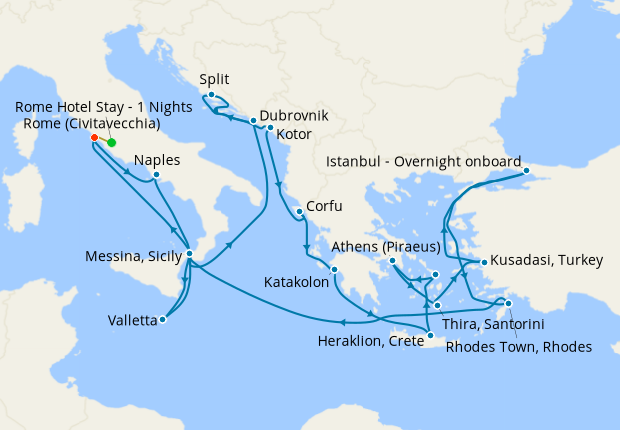 Cruise Itinerary Map
