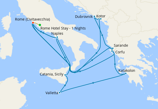 Cruise Itinerary Map
