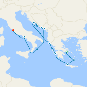 Adriatic & Aegean from Athens to Rome with 1nt Stay