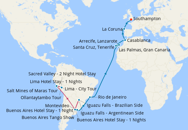 Cruise Itinerary Map