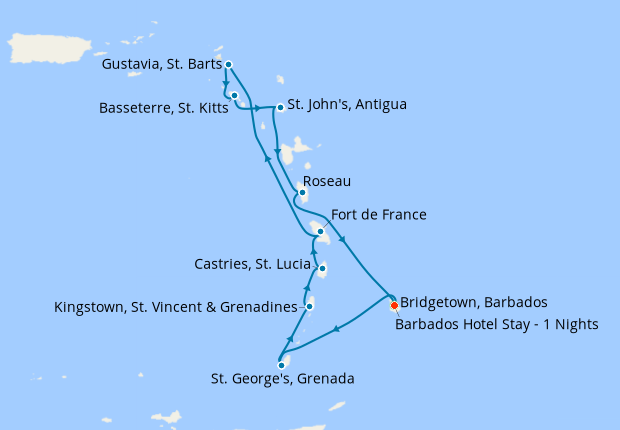 Cruise Itinerary Map