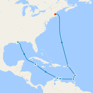 Caribbean from New Orleans to Boston with Stay