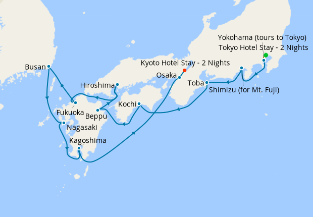 Cruise Itinerary Map