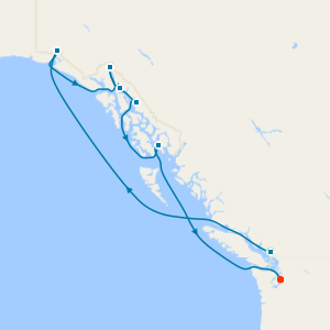 Inside Passage from Vancouver to Seattle with Stay