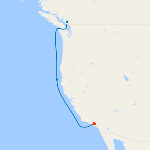 Pacific Coastal from Vancouver to Los Angeles with Stay