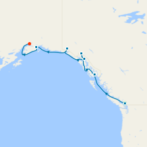 Voyage of the Glaciers Northbound from Vancouver to Anchorage with Stay
