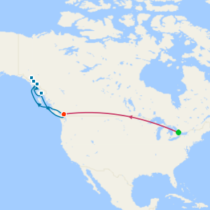 Toronto, Niagara Falls, Alaska & Inside Passage from Vancouver with Stays