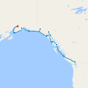Voyage of the Glaciers Northbound from Vancouver to Anchorage with Stay