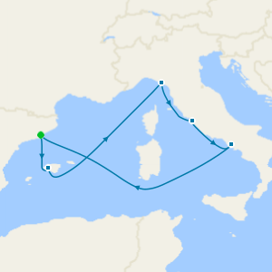 Western Mediterranean Fly Cruise from Barcelona