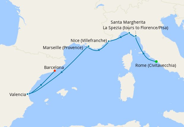 Cruise Itinerary Map