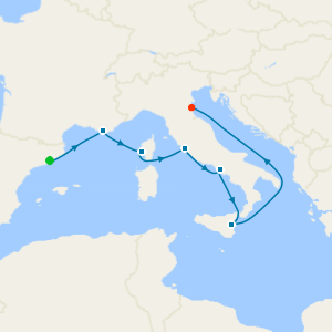 Italy & France Fly Cruise from Barcelona