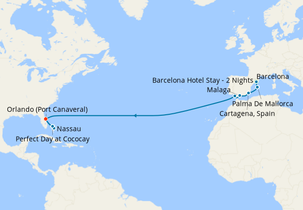 Cruise Itinerary Map