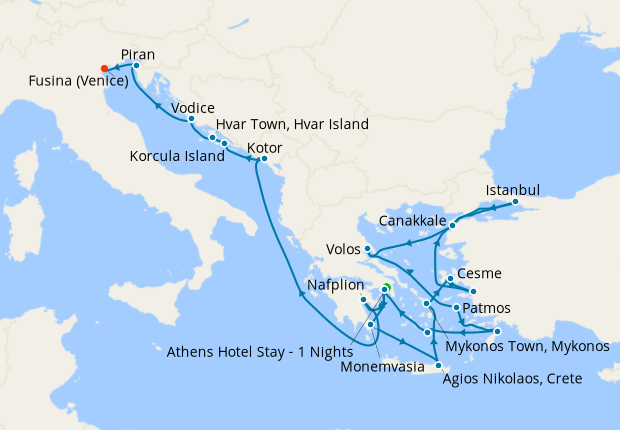 Cruise Itinerary Map