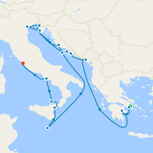 Montenegro, Croatia, Corsica & Italy from Athens with 1nt Luxury Stay 