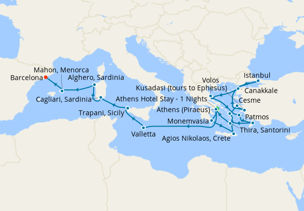 Cruise Itinerary Map