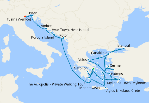 Cruise Itinerary Map
