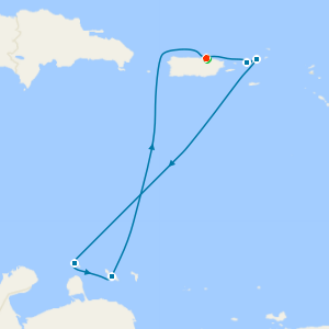 Caribbean Roundtrip from San Juan with Stay